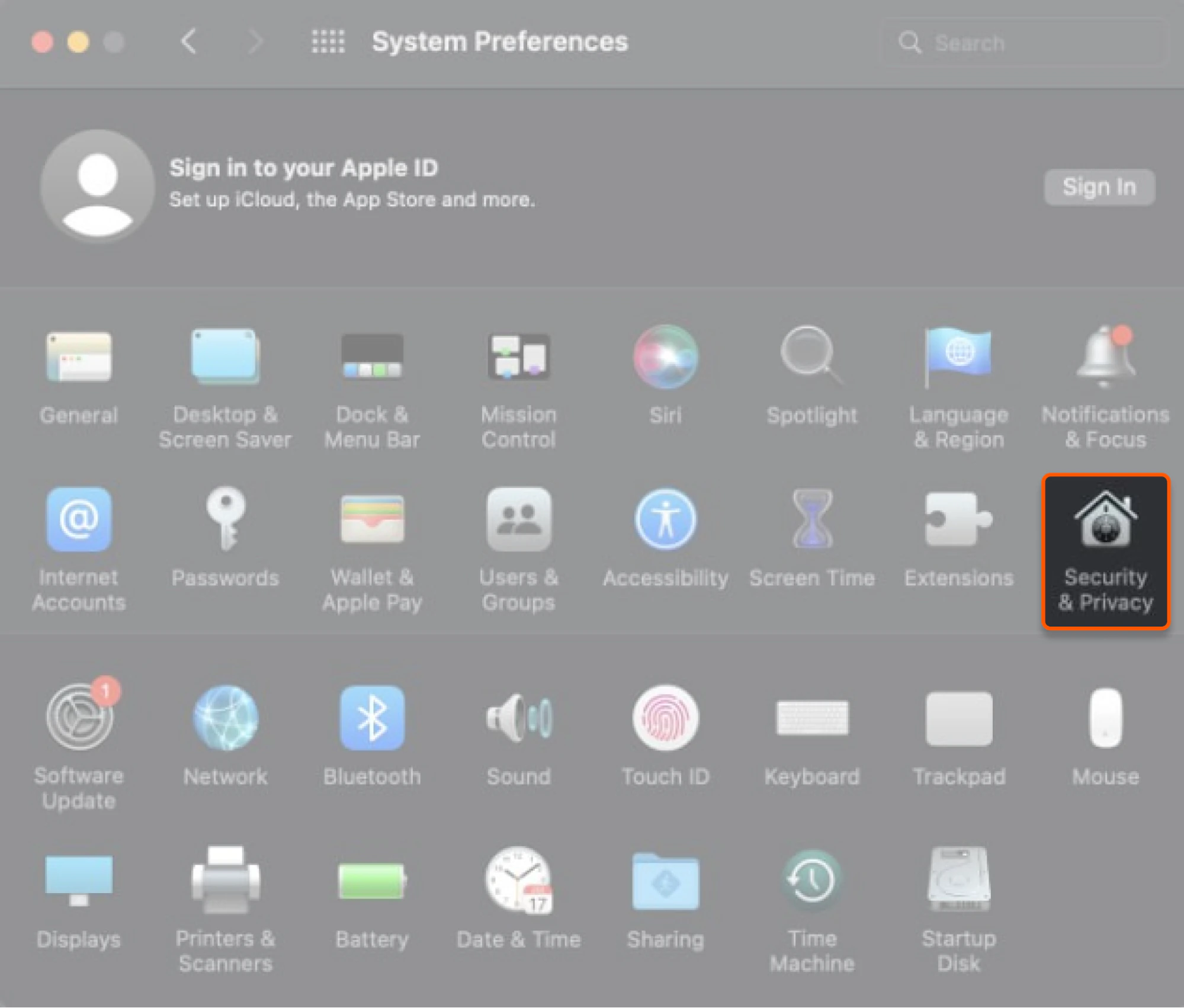 System Preferences iOS