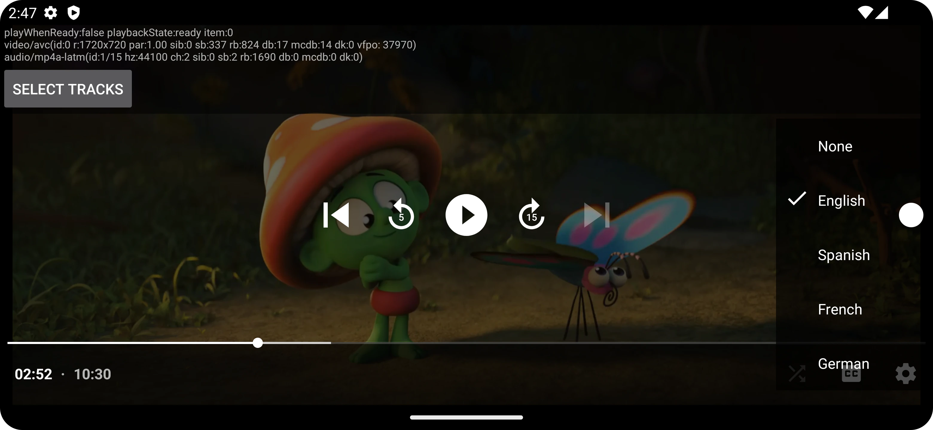 Example of Android Exoplayer playback