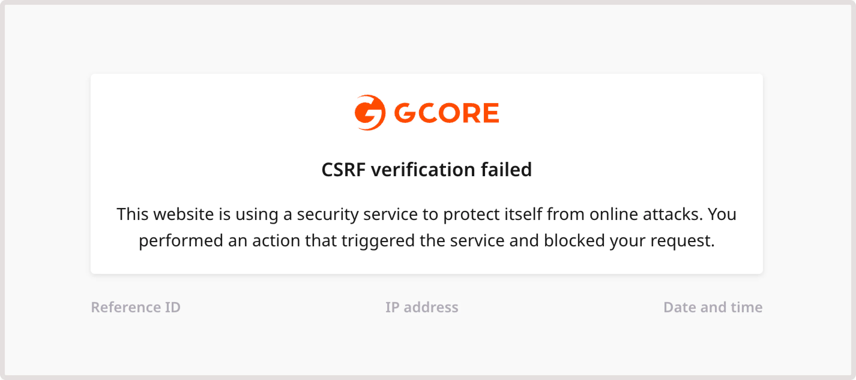 Block CSRF response page