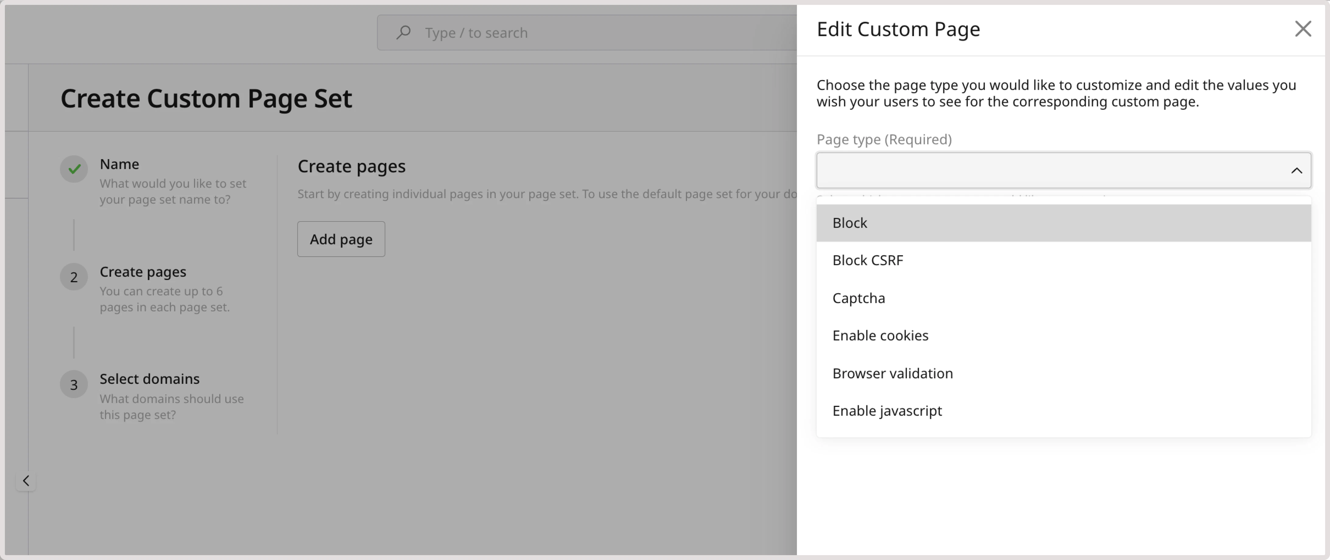 Crete response page dialog