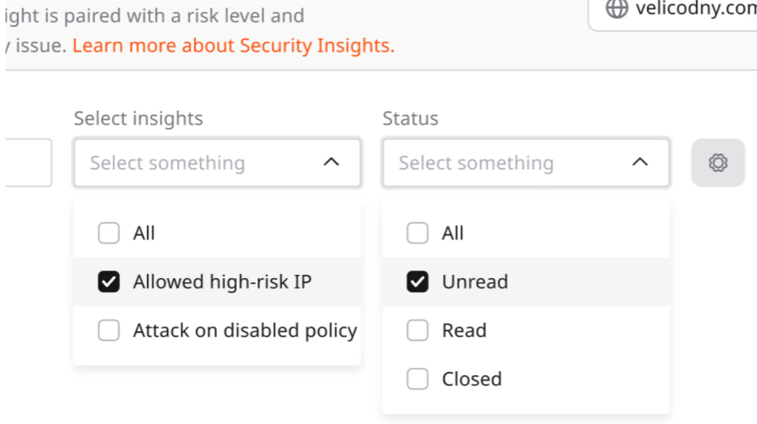 Filter for each status with the Status dropdown