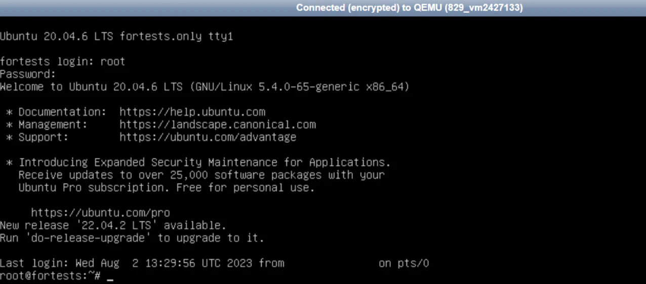VNC server management console