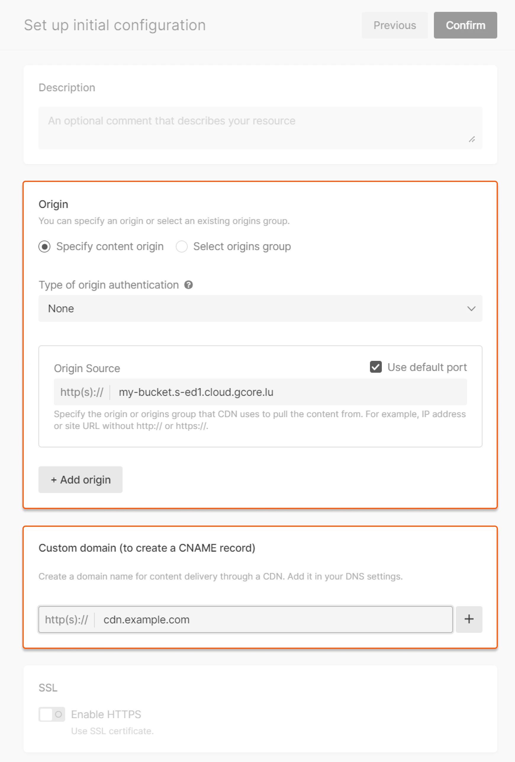 Set up initial configuration