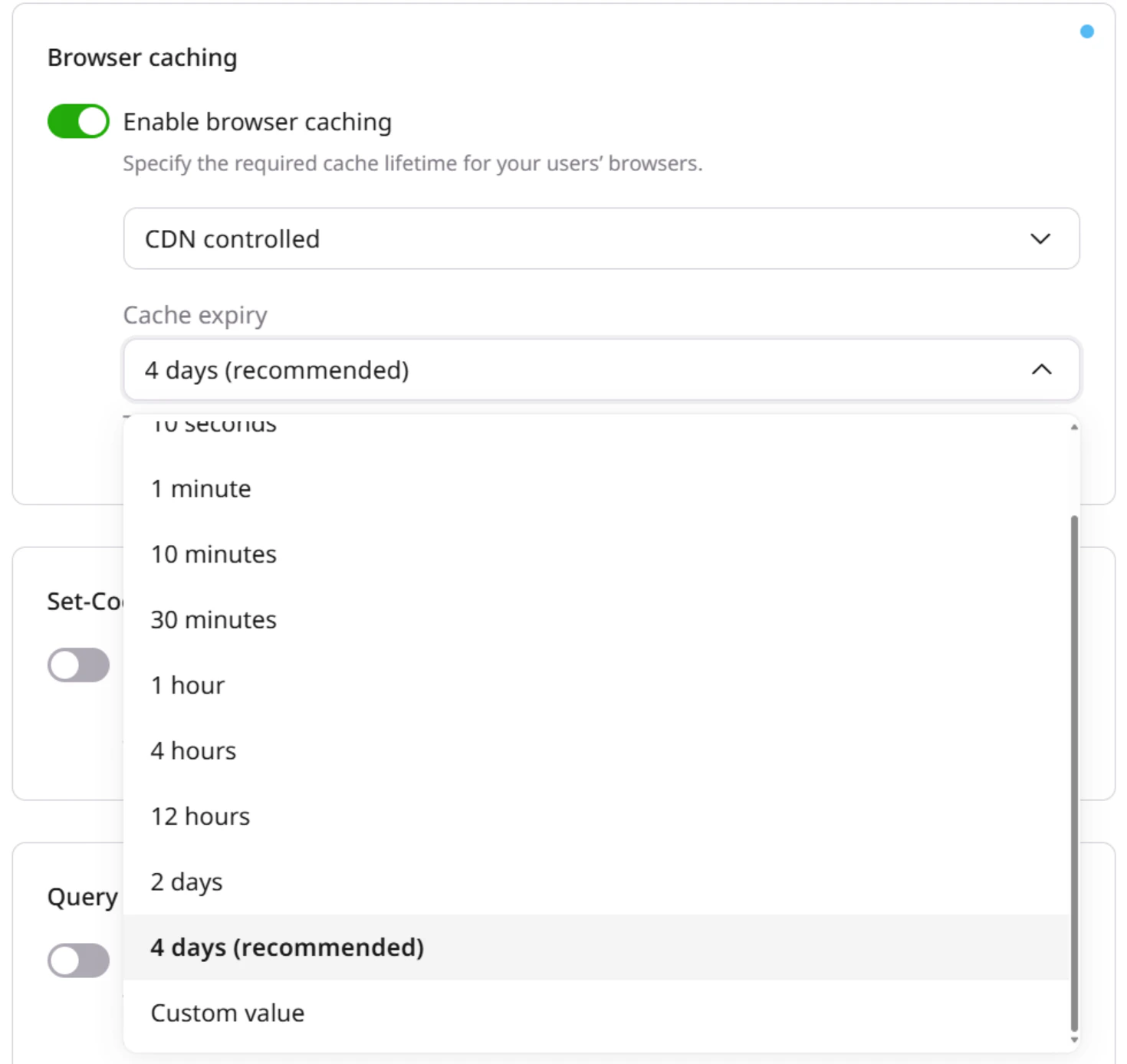 CDN Controlled Cache Expiry