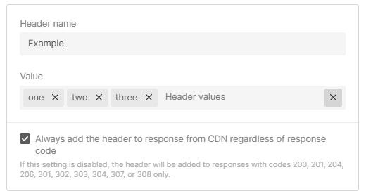 Add multiple header values