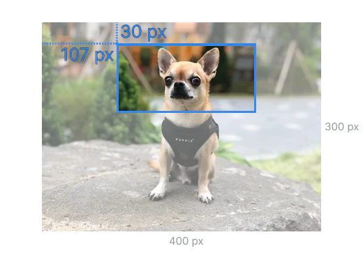 Crop a section of an original image from a specific location