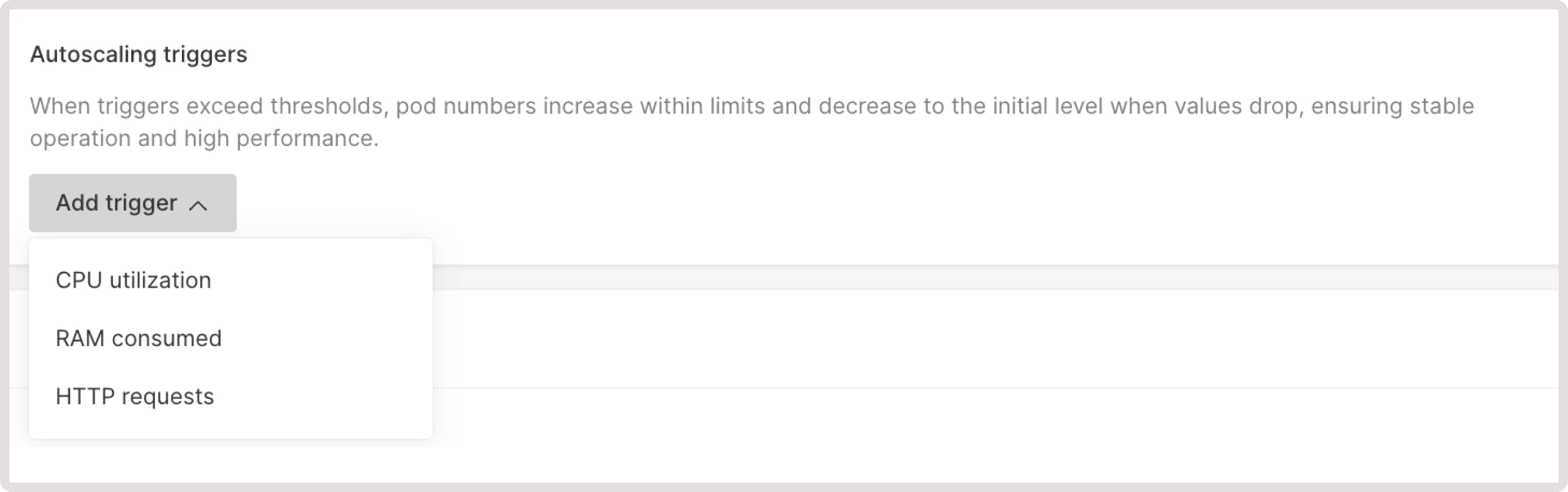 Container autoscaling thresholds
