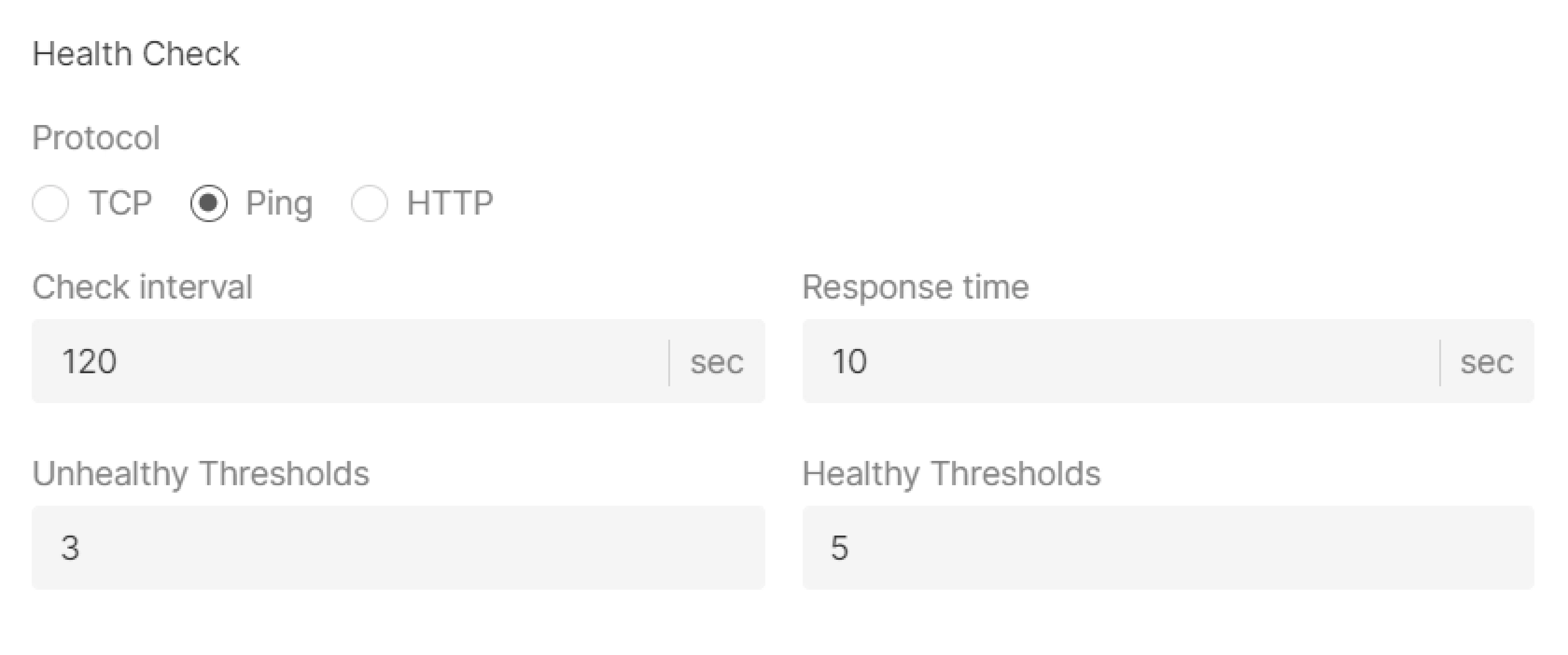 Configure Health Check