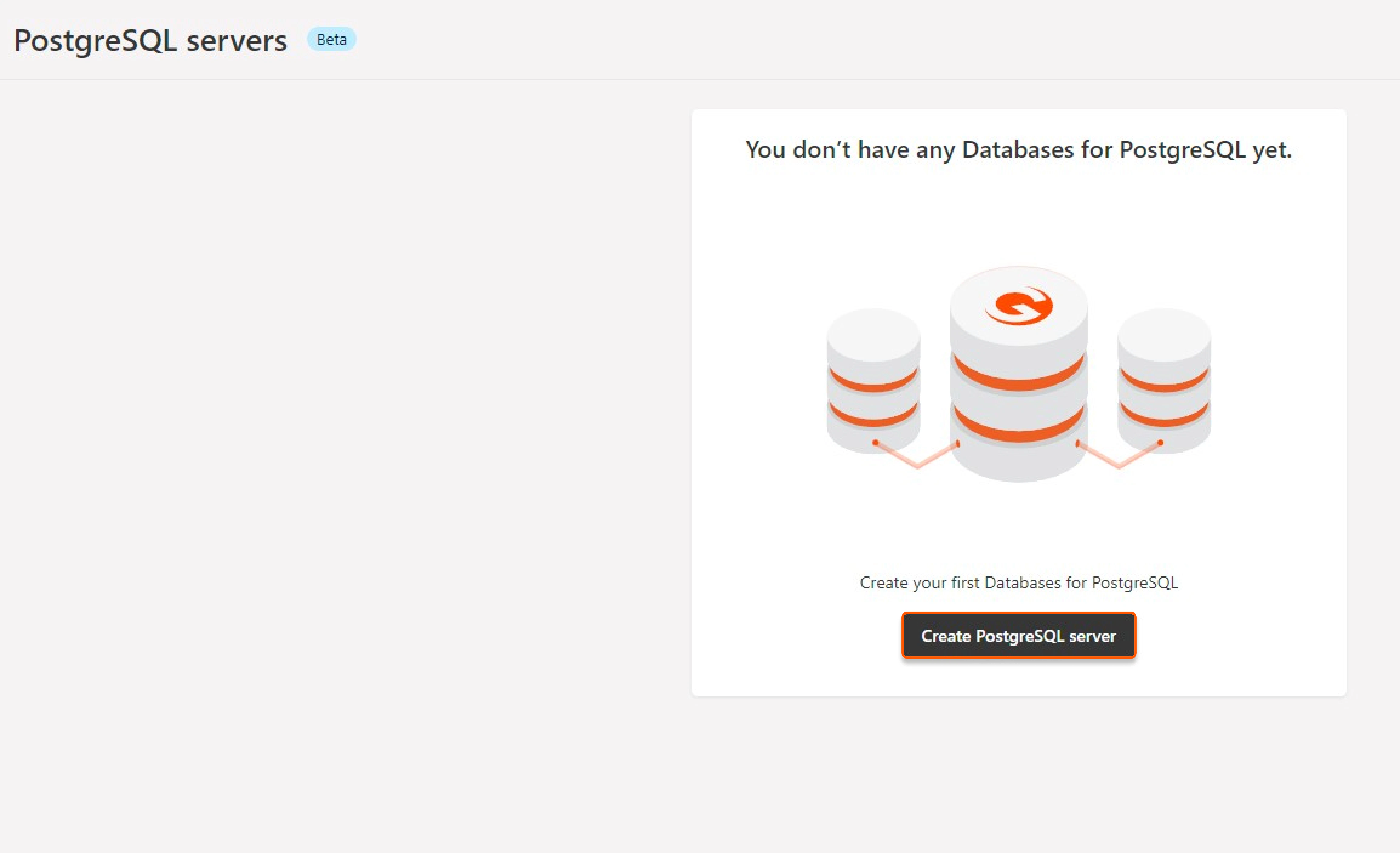 manage postgresql create a server