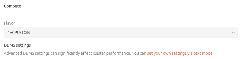 manage postgresql select server flavor