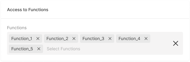 Specify functions that can be authorized with the API key