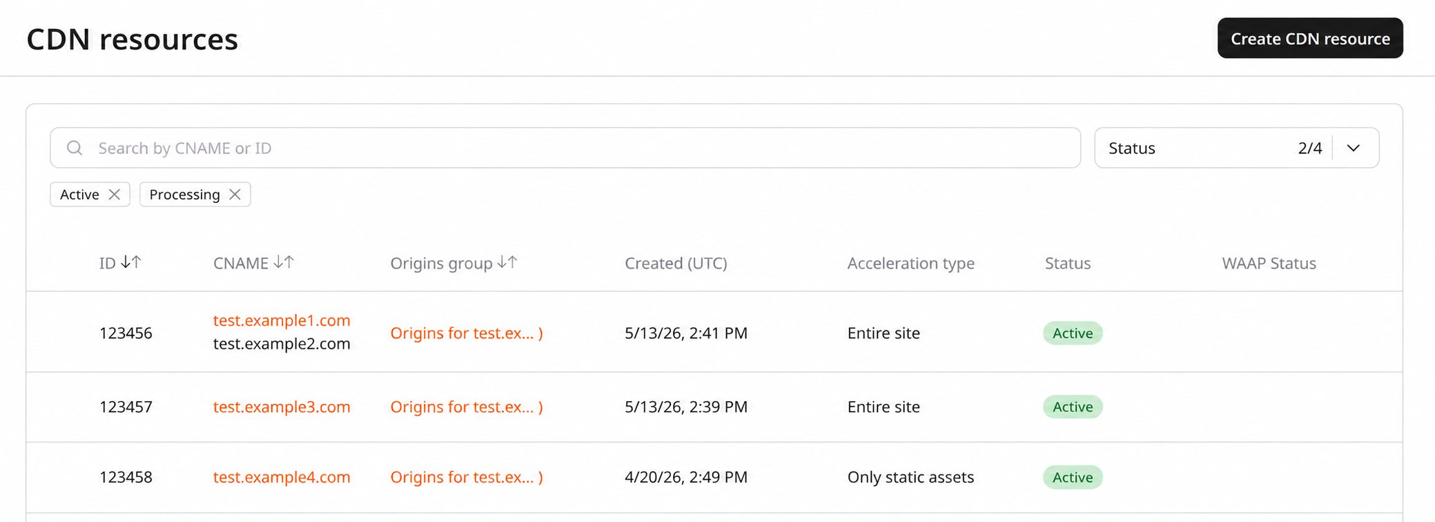 Set via the Gcore Customer Portal