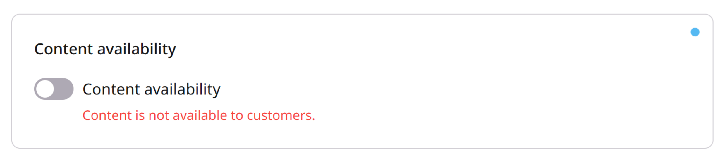 CDN Resources settings Content availability