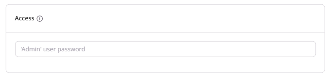 Access field with a password