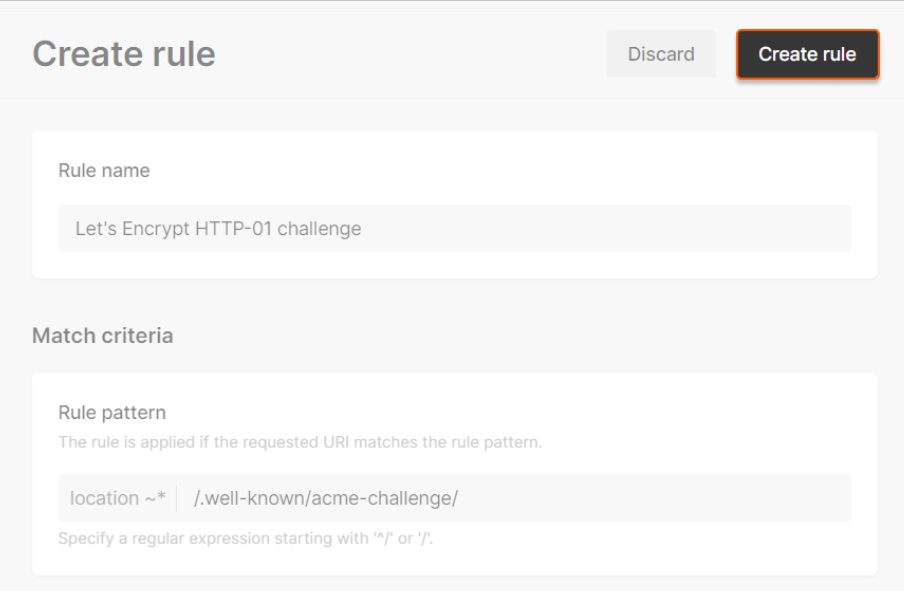 Create rule