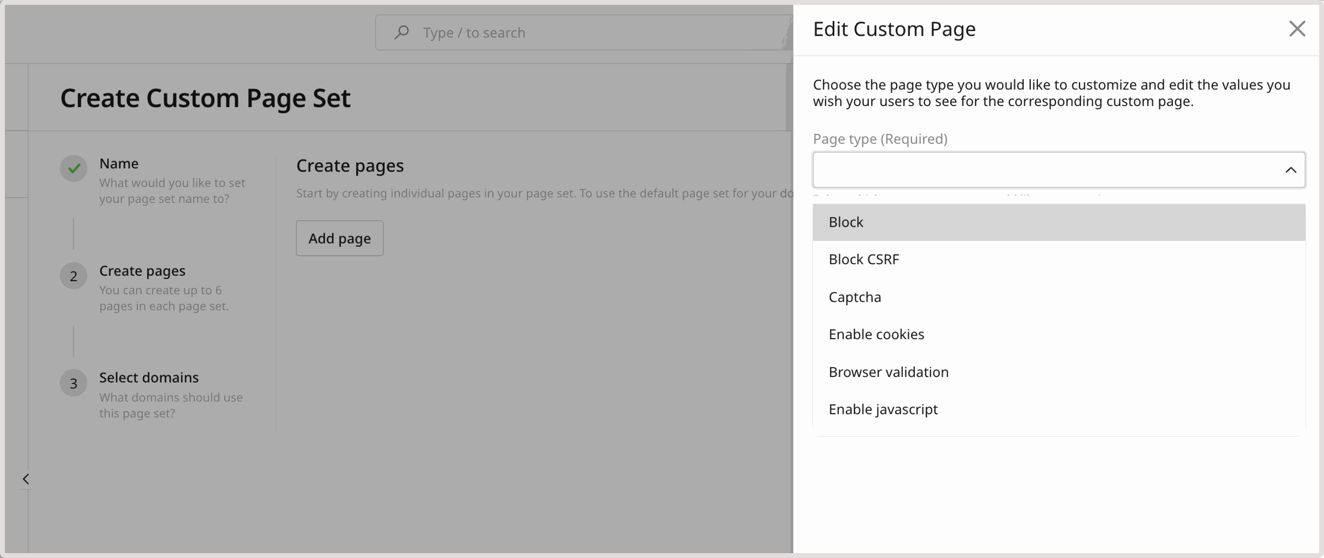Crete response page dialog