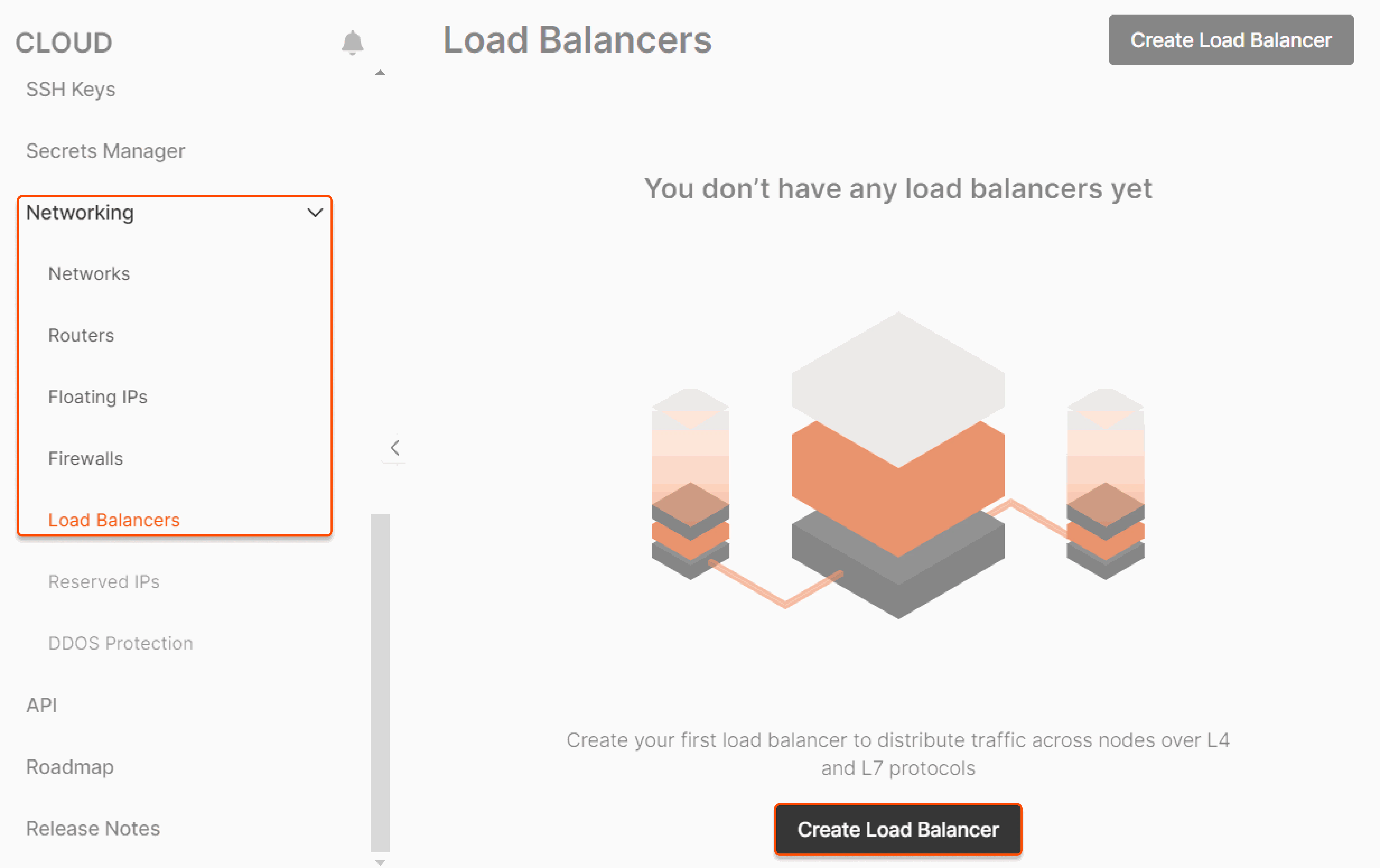 Initiate the process of Load Balancer creation