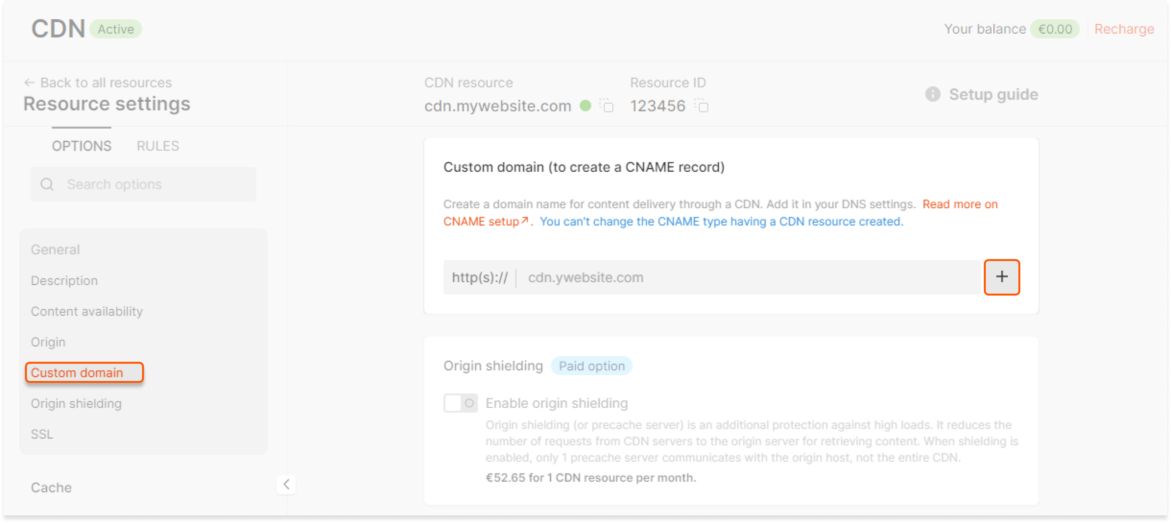 Custom domain