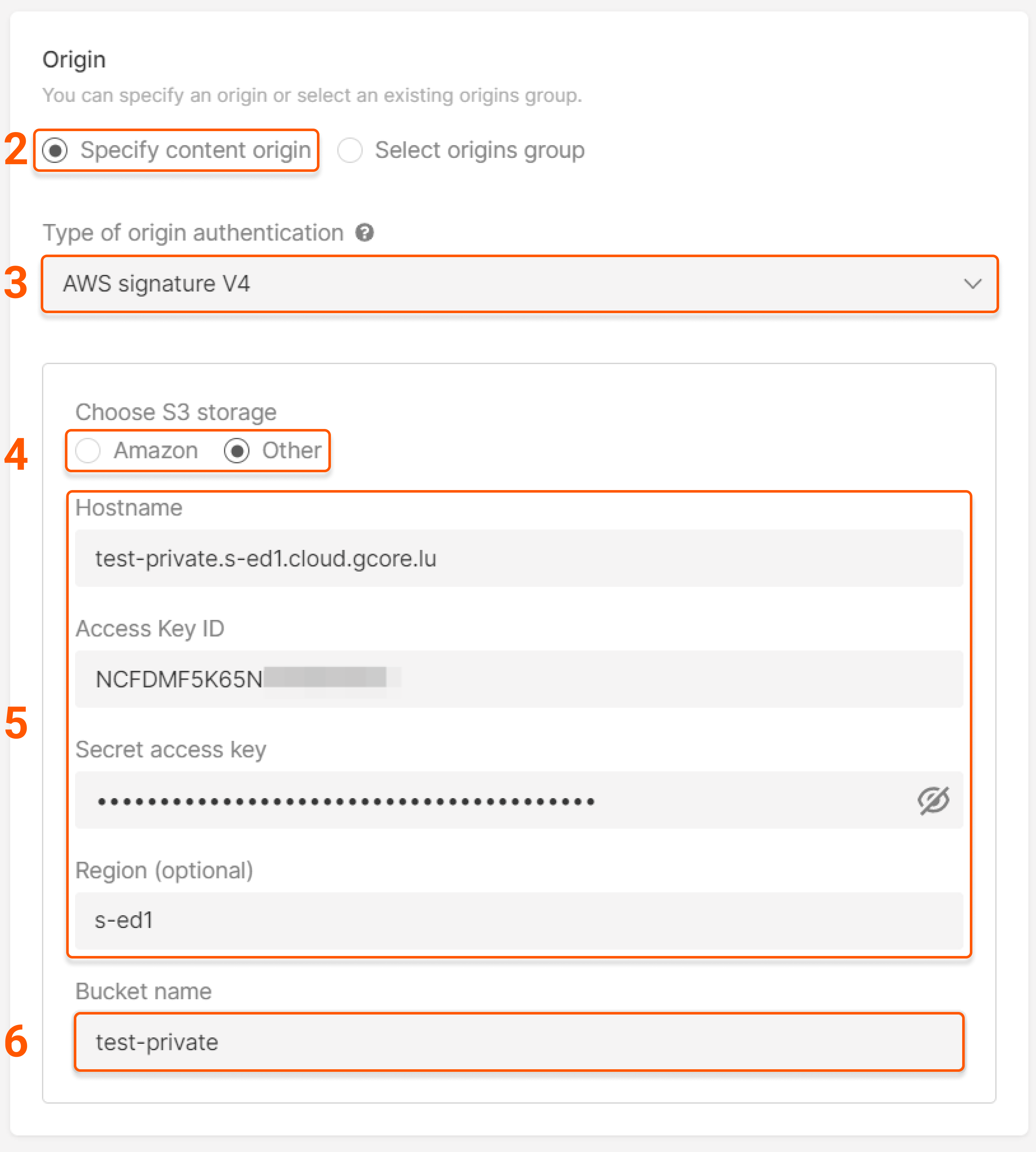 Origin section