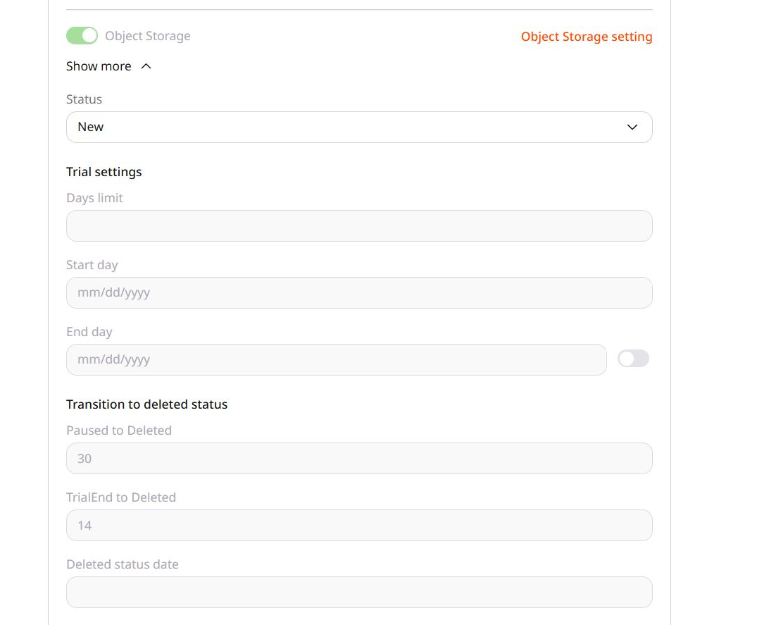 Object Storage on the Products page