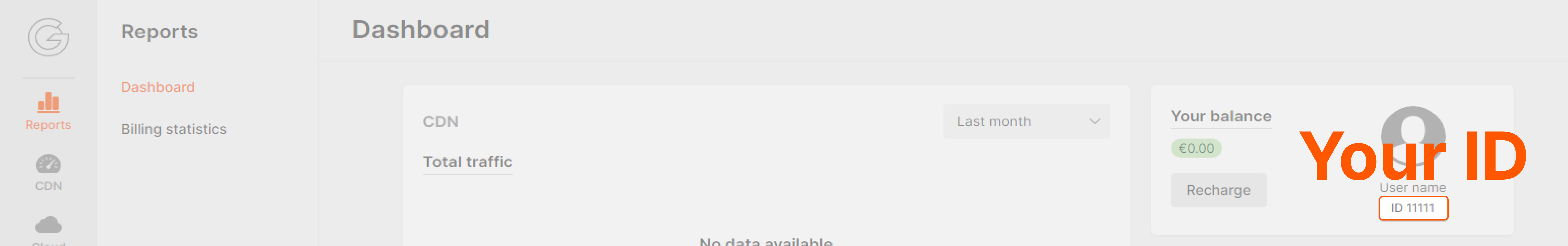 your ID in the Gcore Customer Portal