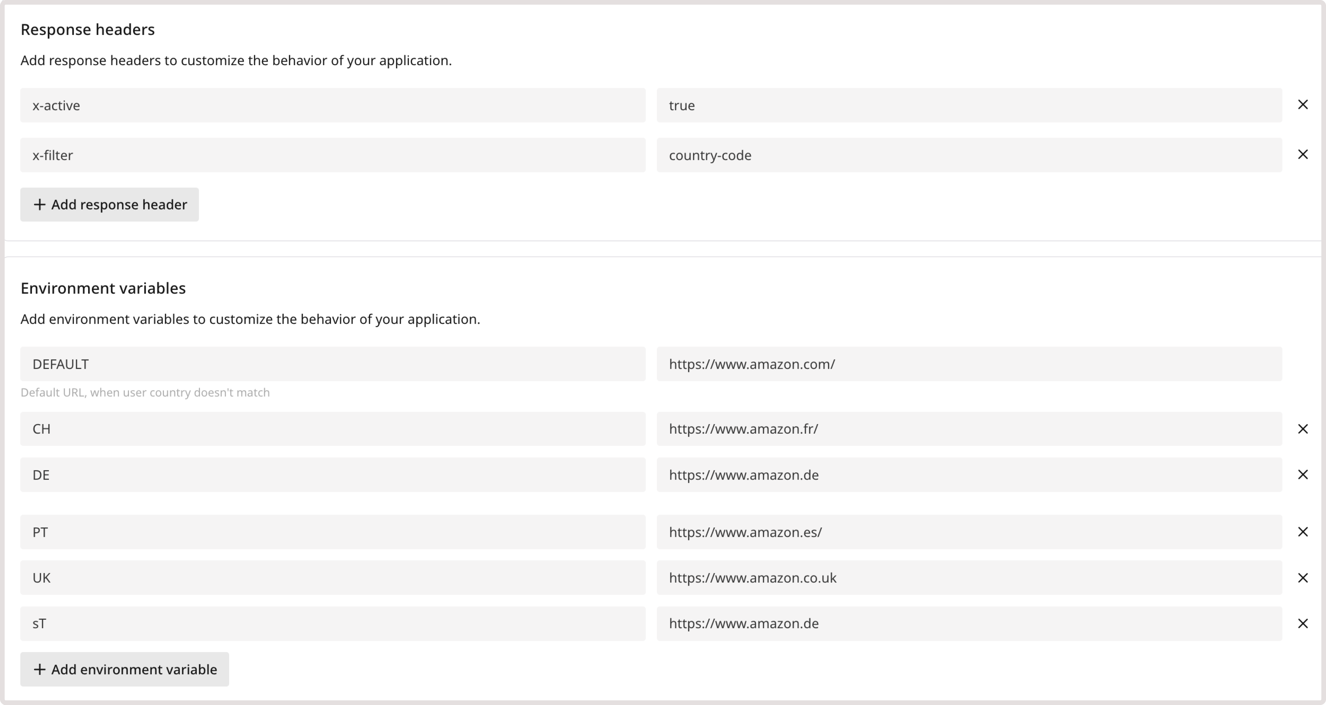 FastEdge applications page