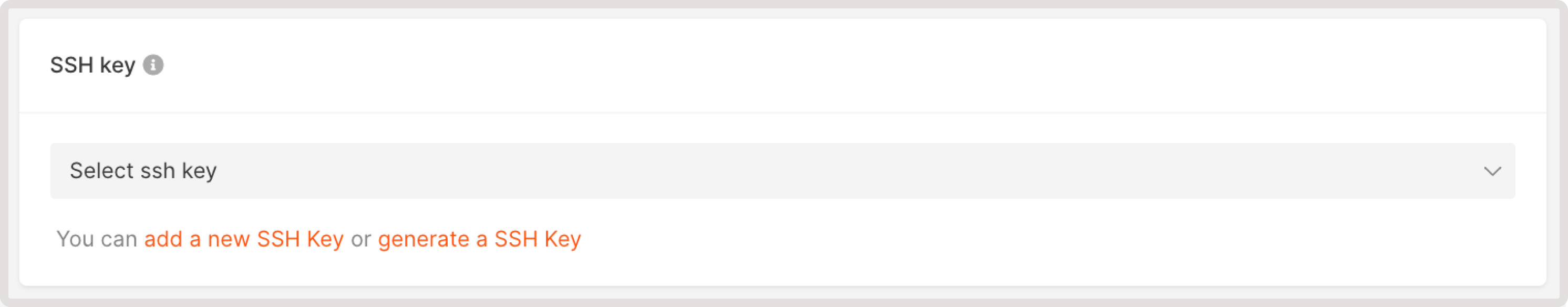 Create an AI Cluster ssh key settings