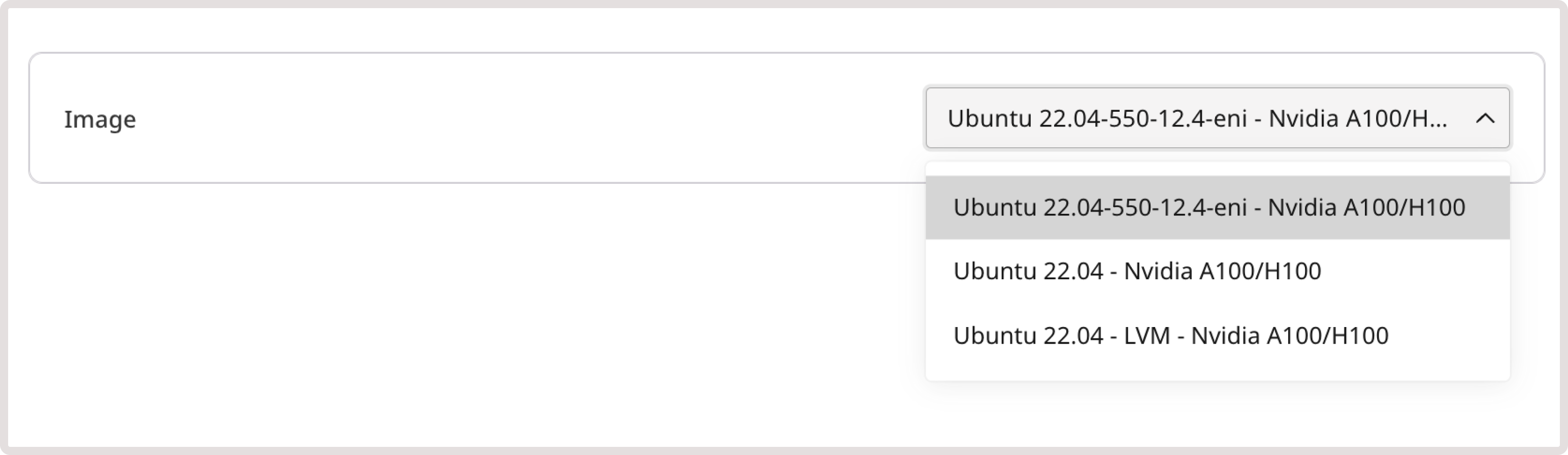 Create an AI Cluster image settings