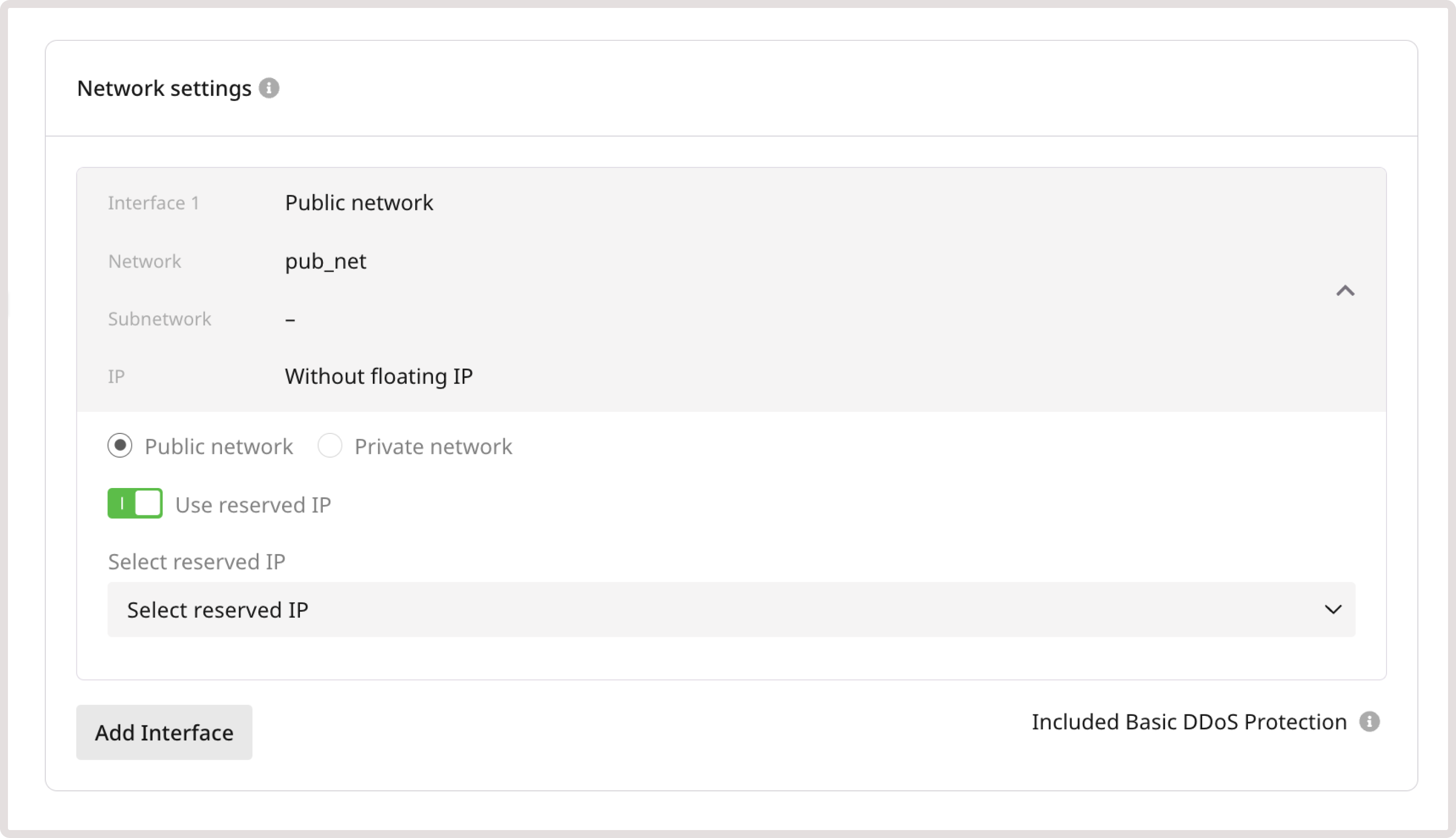Create an AI Cluster network settings