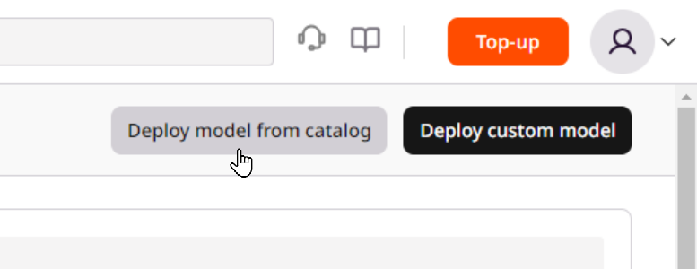 Deploy an AI model