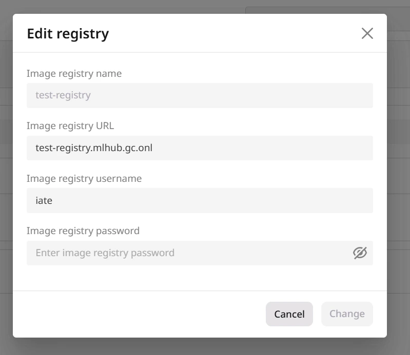 Manage registries