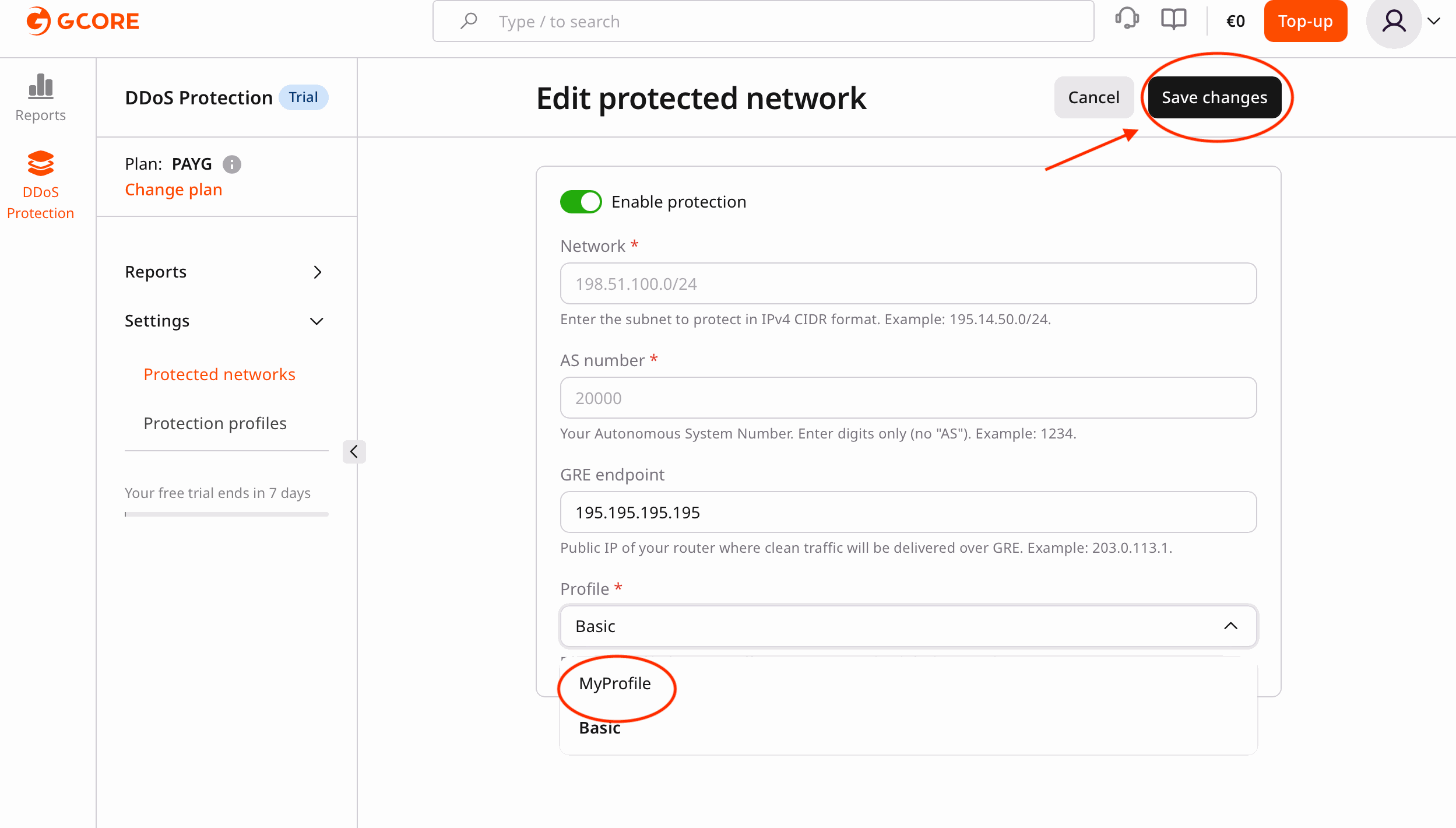 Save the protected network