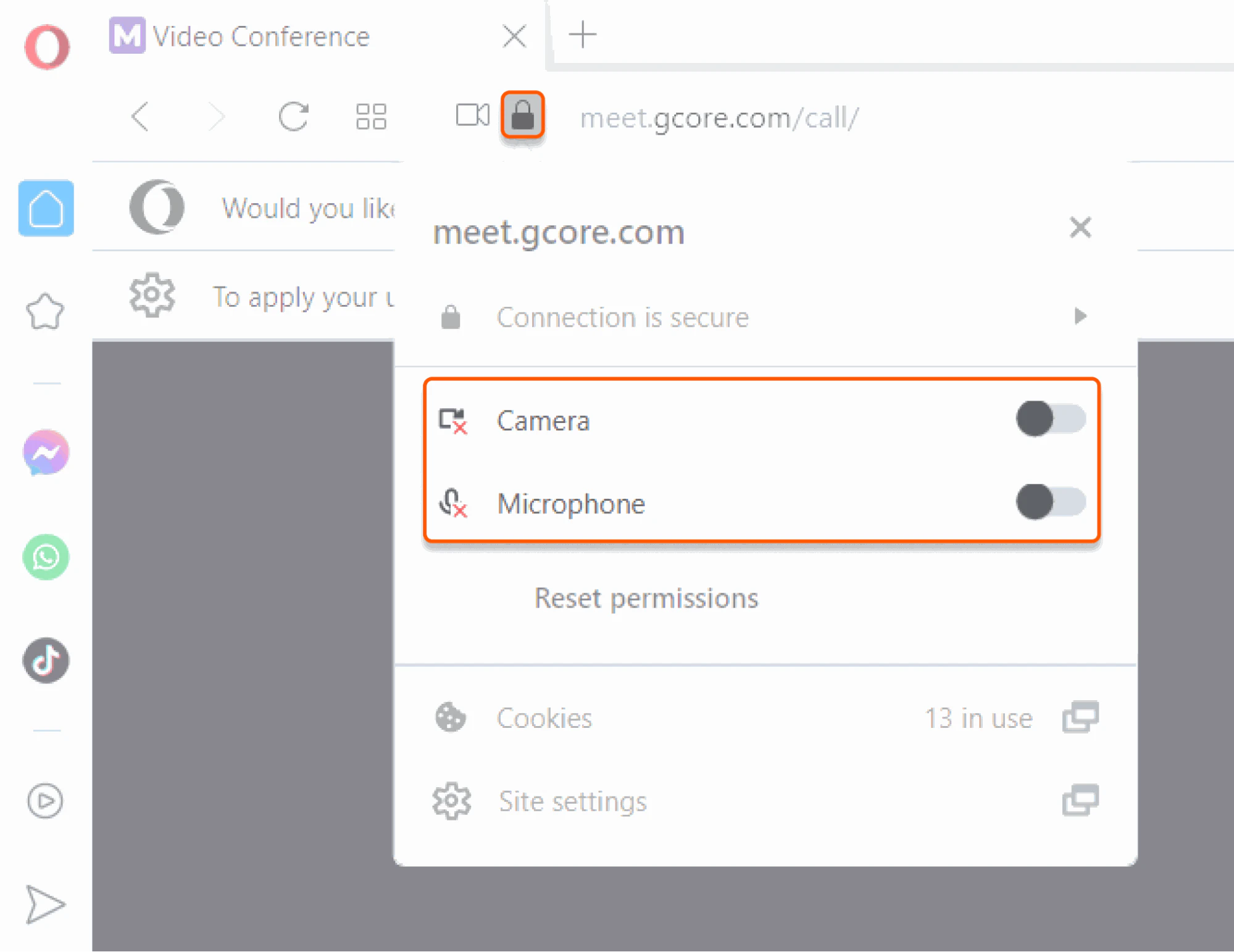 padlock icon in the browser's address bar