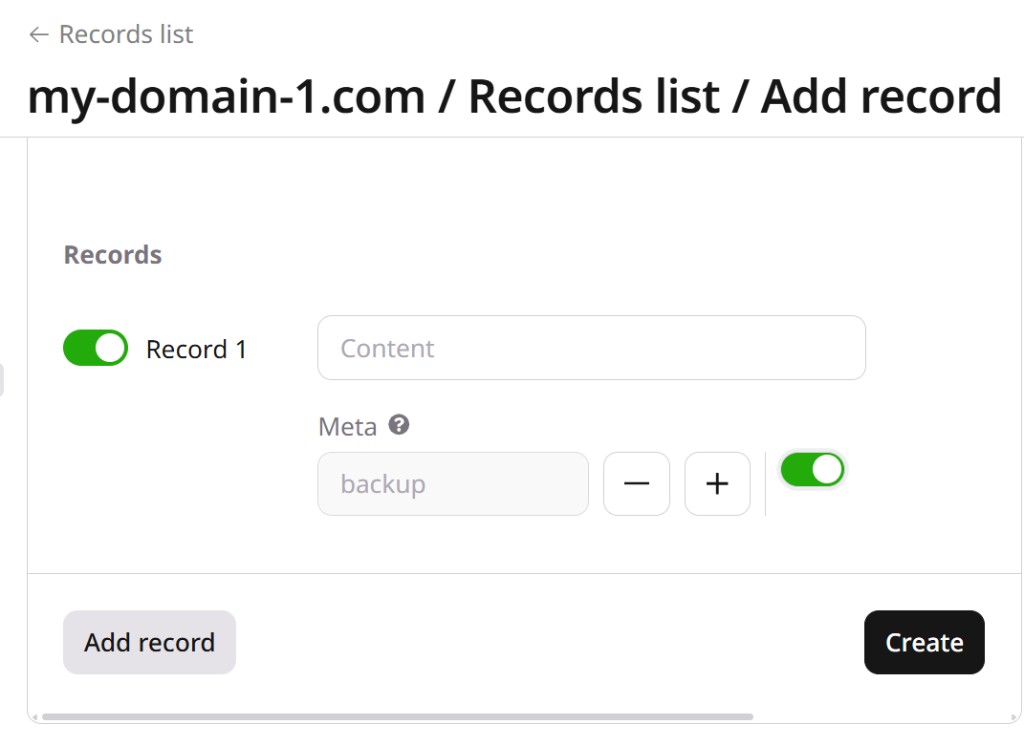 Configure backup metadata