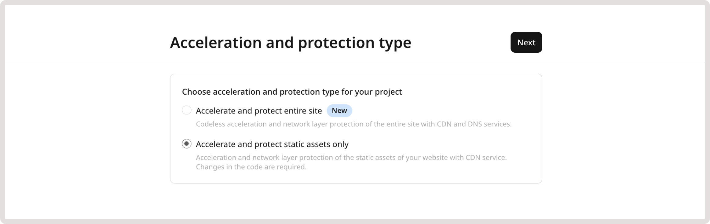 Protect static assets option enabled