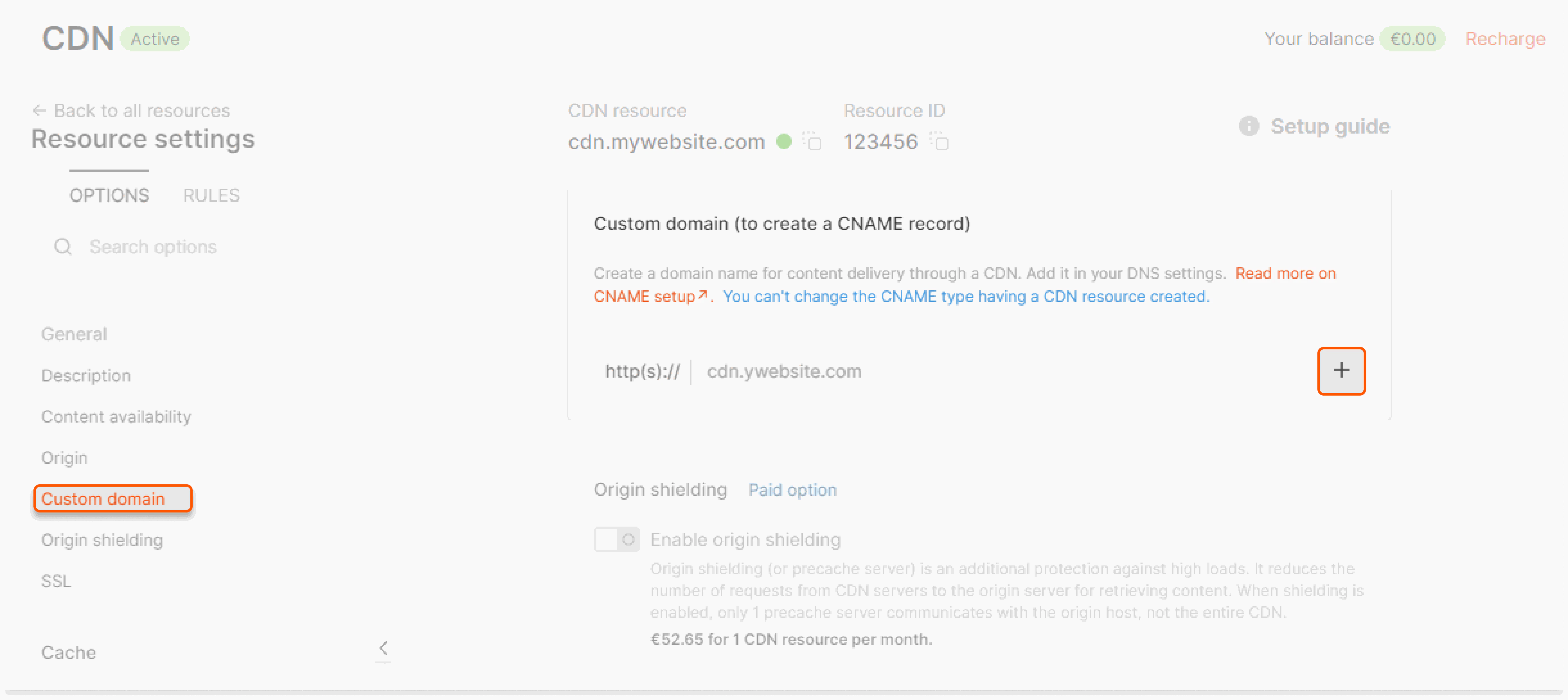 Custom domain
