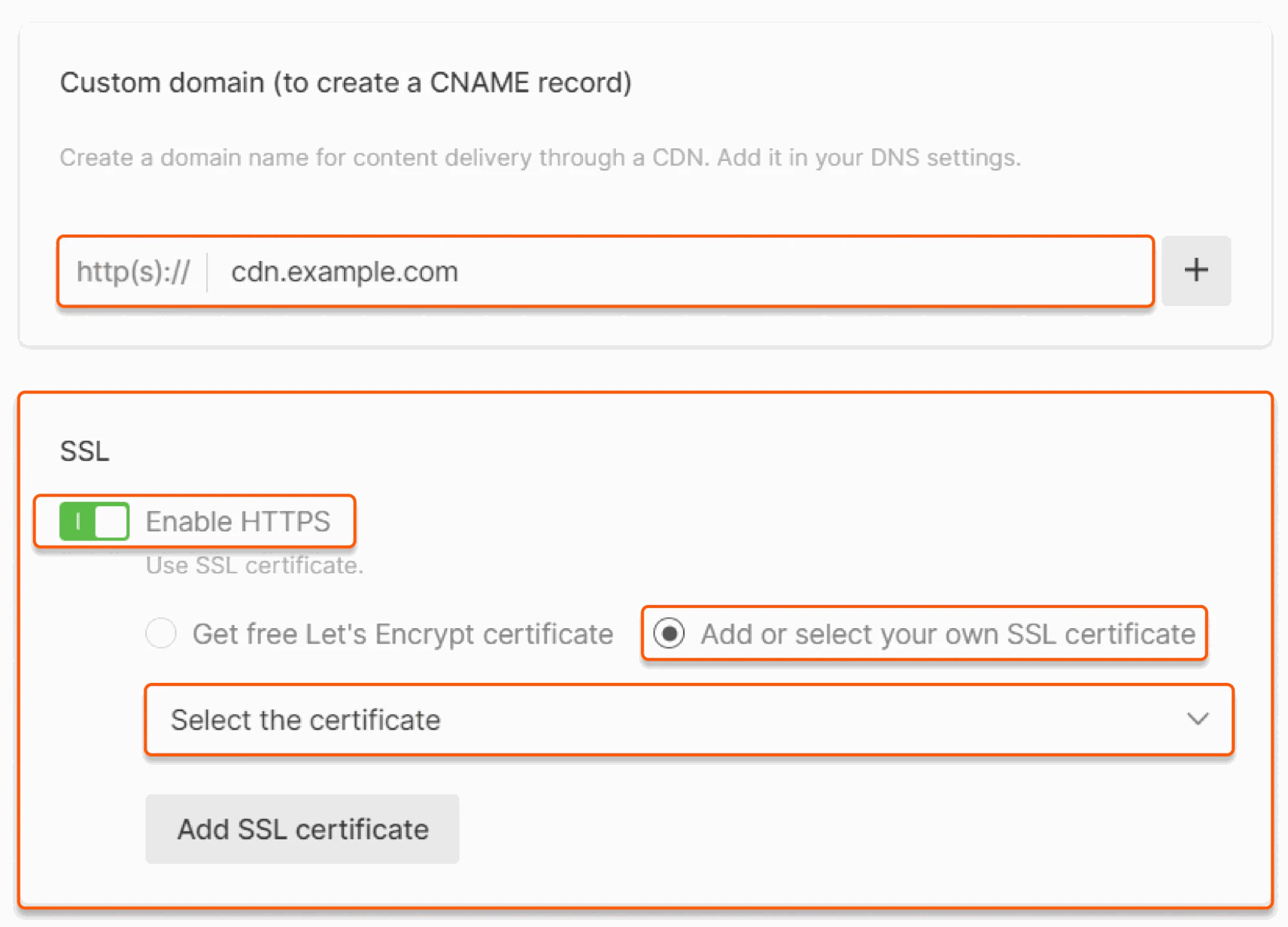 Create a CDN resource