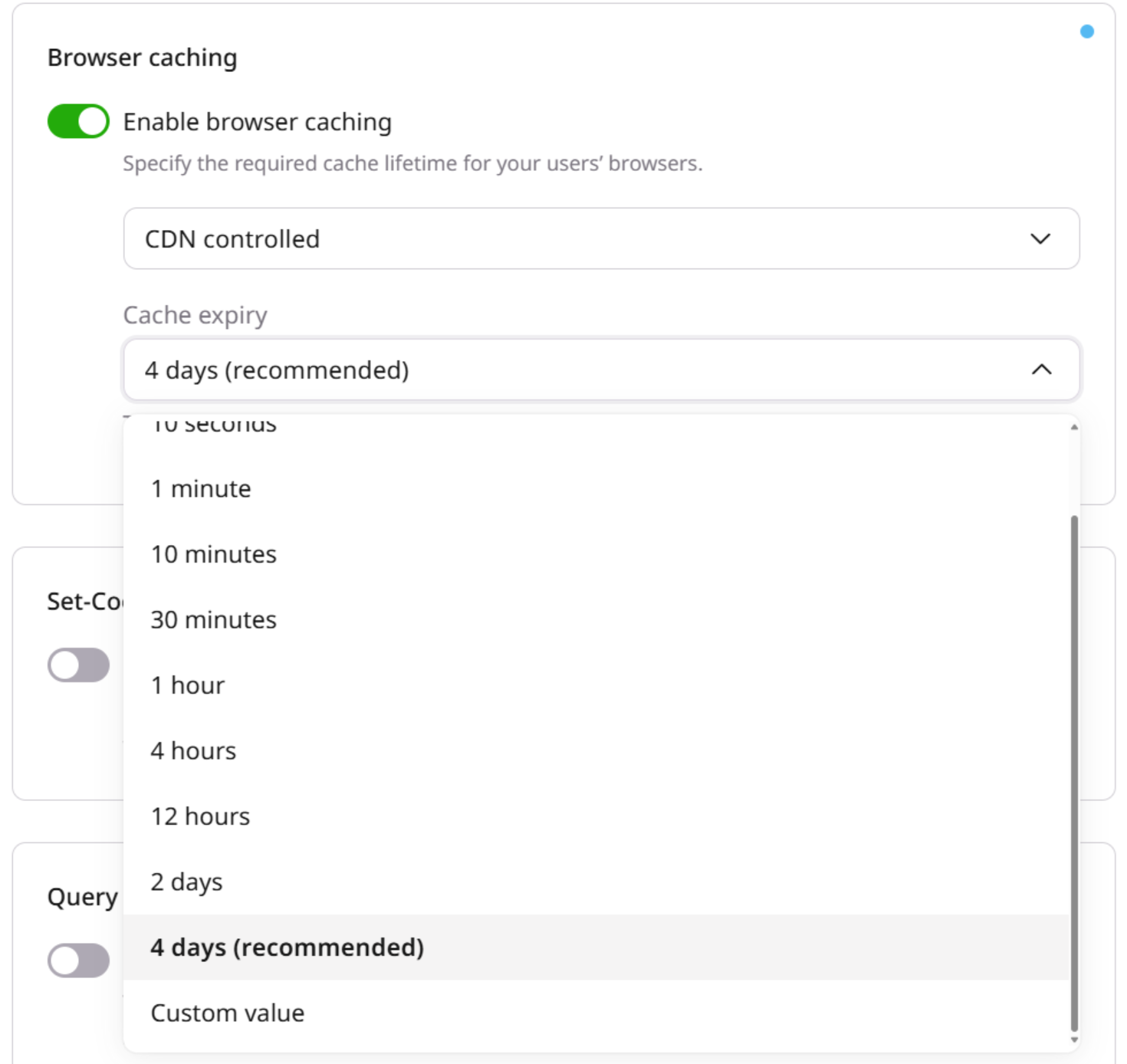 CDN Controlled Cache Expiry