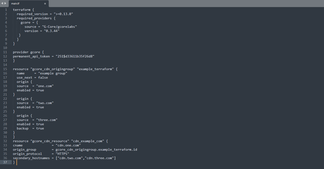 configuration file