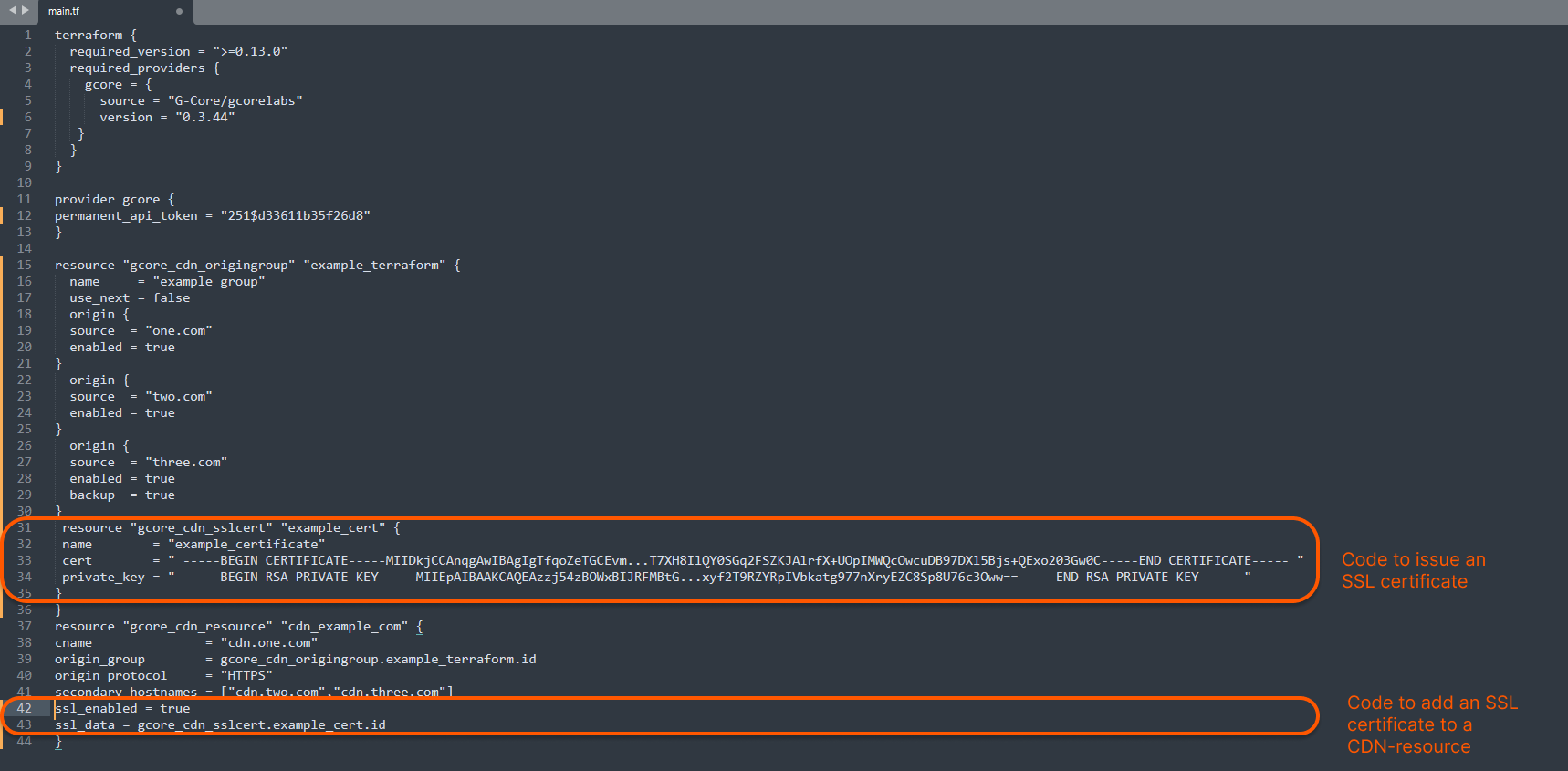 configuration file