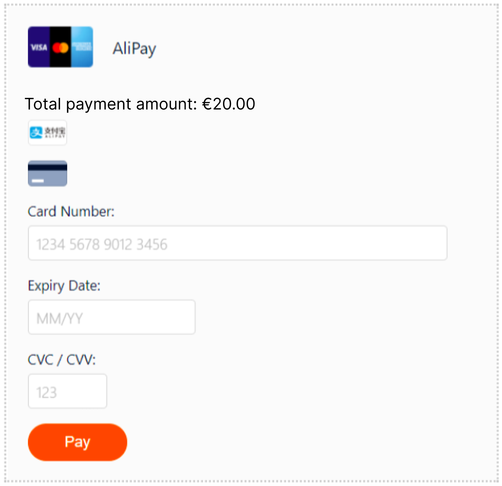 Alipay window