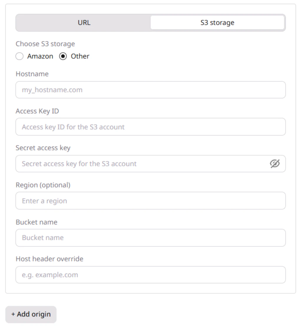 Other S3 storage