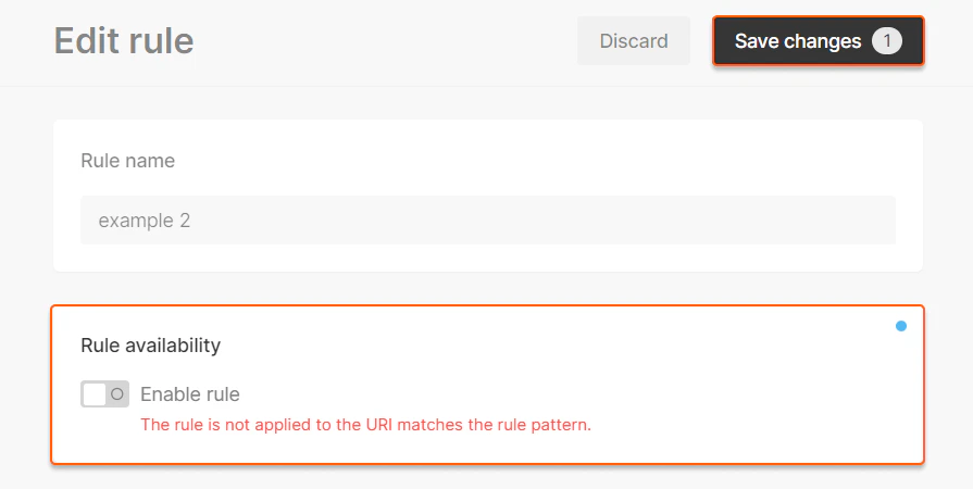 Disable rule
