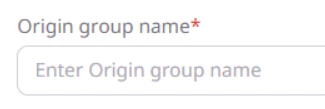 Choose a new origin group in resource settings
