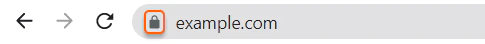 The browser icon which shows that domain of the site is secured with the SSL