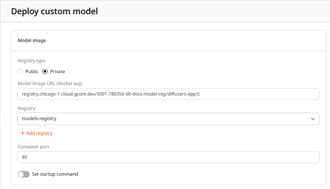Enter the model image url