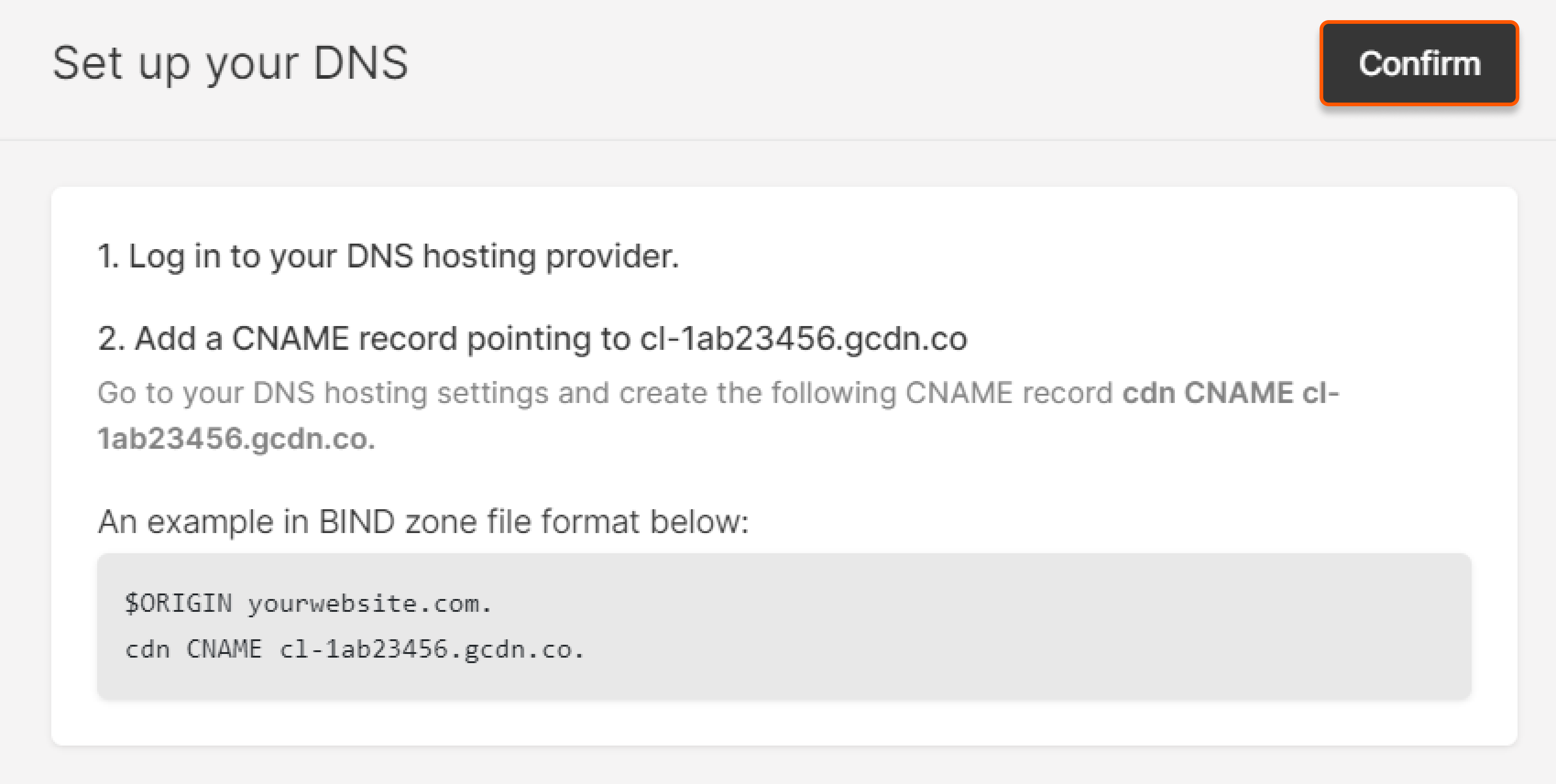DNS setting