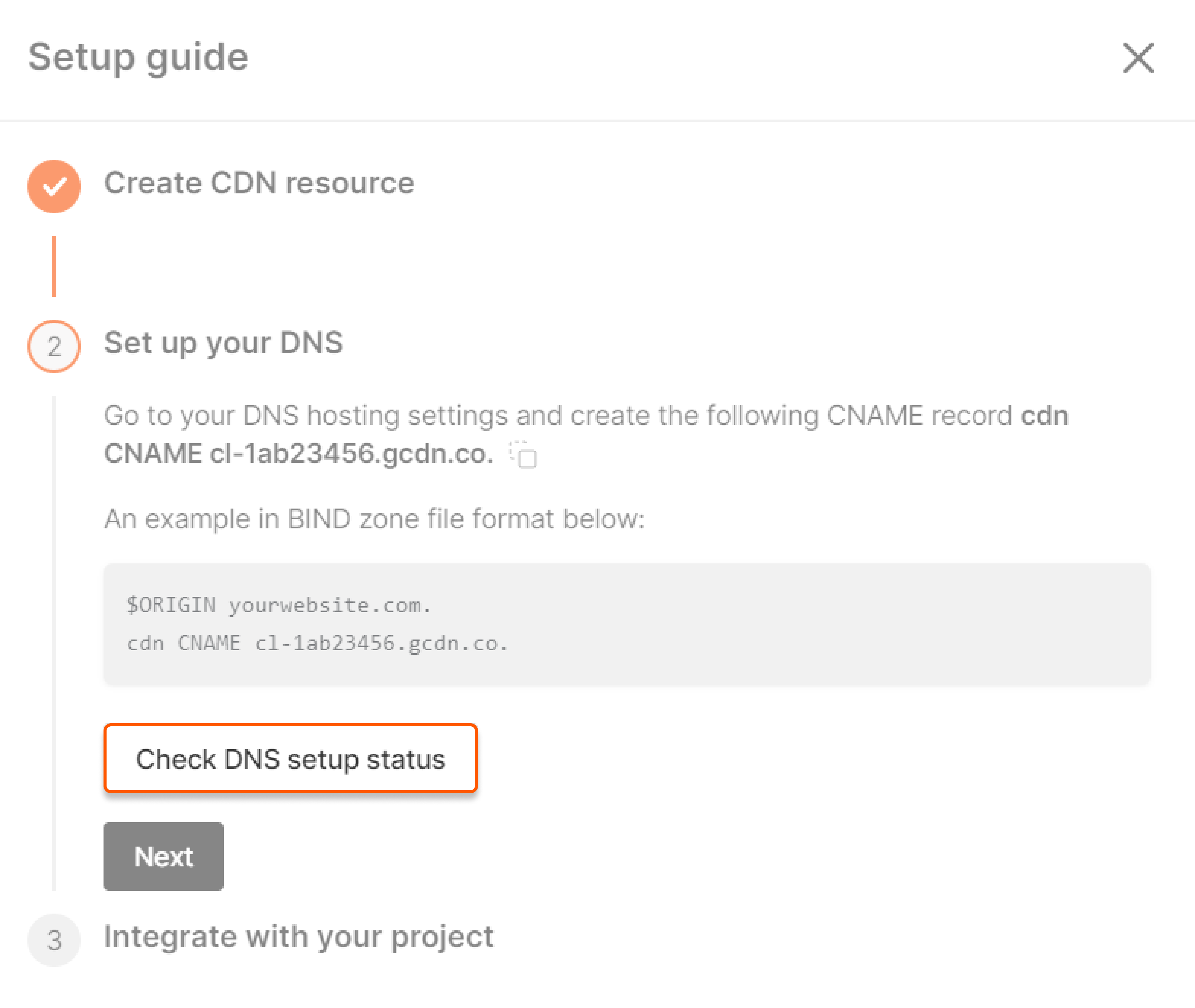 Check DNS setup