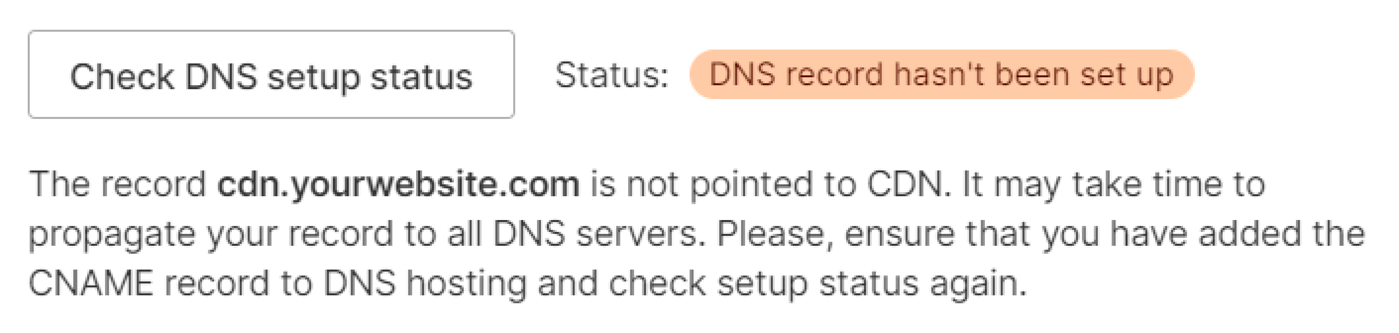 Error message