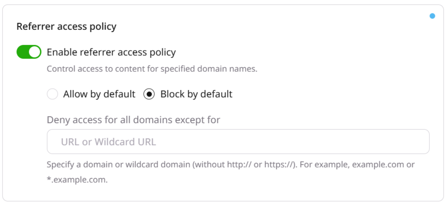 Block referrer policy